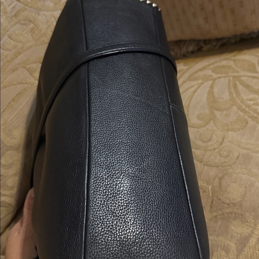 Coach Prairie Whiplash Satchel Crossbody Handbag Black Pebbled Leather preowned - Picture 7 of 16